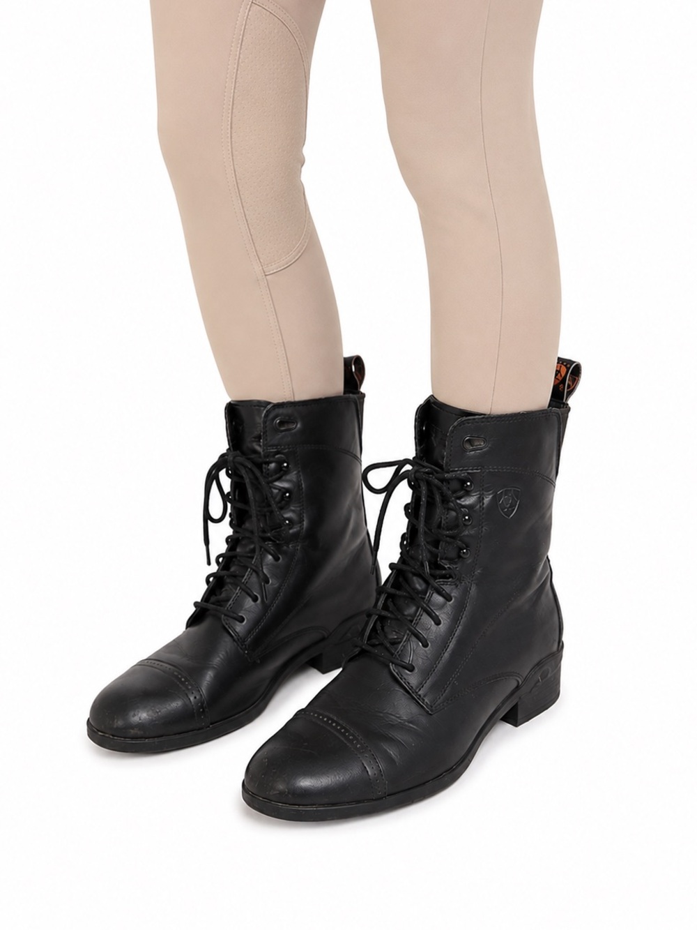 Size 9 Ariat Women’s Heritage Lace-Up Paddock Riding Boots Black Leather